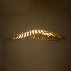 NANI 02285 Μοντέρνο Κρεμαστό Φωτιστικό Οροφής LED 36W 2880lm 120° AC 220-240V IP20 Φυσικό Λευκό 4500K - Lumileds SMD Chip - Μπεζ - Μ120 x Π48 x Υ18cm - 2 Χρόνια Εγγύηση