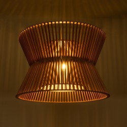 BIMINI 02288 Boho Κρεμαστό Φωτιστικό Οροφής με Ντουί 1 x E27 AC 220-240V IP20 - Καφέ - Μ60 x Π60 x Υ40cm