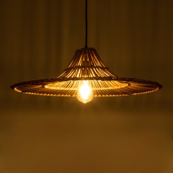 PALERMO 02310 Boho Κρεμαστό Φωτιστικό Οροφής με Ντουί 1 x E27 AC 220-240V IP20 - Καφέ - Μ60 x Π60 x Υ18cm