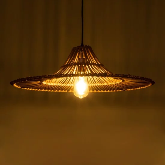 PALERMO 02310 Boho Κρεμαστό Φωτιστικό Καμπάνα Μονόφωτο 1 x E27 IP20 Καφέ Ρατάν - Μ60 x Π60 x Υ18cm PALERMO 02310 Boho Κρεμαστό Φωτιστικό Καμπάνα Μονόφωτο 1 x E27 IP20 Καφέ Ρατάν - Μ60 x Π60 x Υ18cm