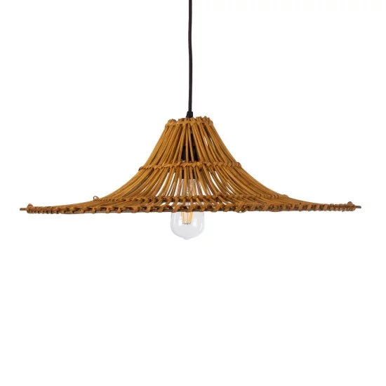 PALERMO 02310 Boho Κρεμαστό Φωτιστικό Καμπάνα Μονόφωτο 1 x E27 IP20 Καφέ Ρατάν - Μ60 x Π60 x Υ18cm PALERMO 02310 Boho Κρεμαστό Φωτιστικό Καμπάνα Μονόφωτο 1 x E27 IP20 Καφέ Ρατάν - Μ60 x Π60 x Υ18cm