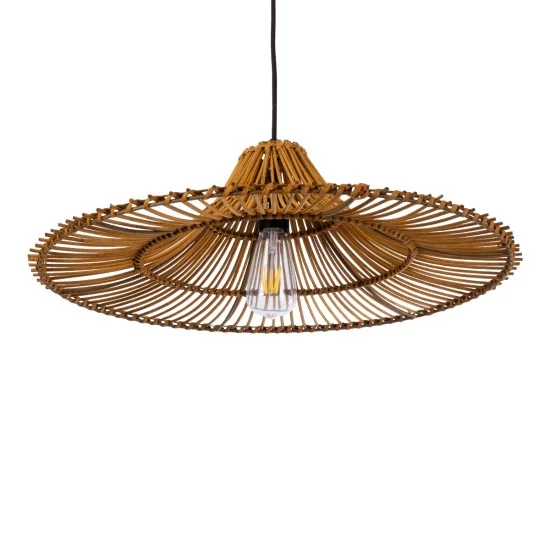PALERMO 02310 Boho Κρεμαστό Φωτιστικό Καμπάνα Μονόφωτο 1 x E27 IP20 Καφέ Ρατάν - Μ60 x Π60 x Υ18cm PALERMO 02310 Boho Κρεμαστό Φωτιστικό Καμπάνα Μονόφωτο 1 x E27 IP20 Καφέ Ρατάν - Μ60 x Π60 x Υ18cm