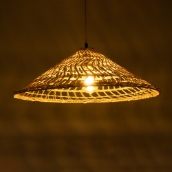 KAIA 02346 Boho Κρεμαστό Φωτιστικό Οροφής με Ντουί 1 x E27 AC 220-240V IP20 - Μπεζ - Μ60 x Π60 x Υ20cm