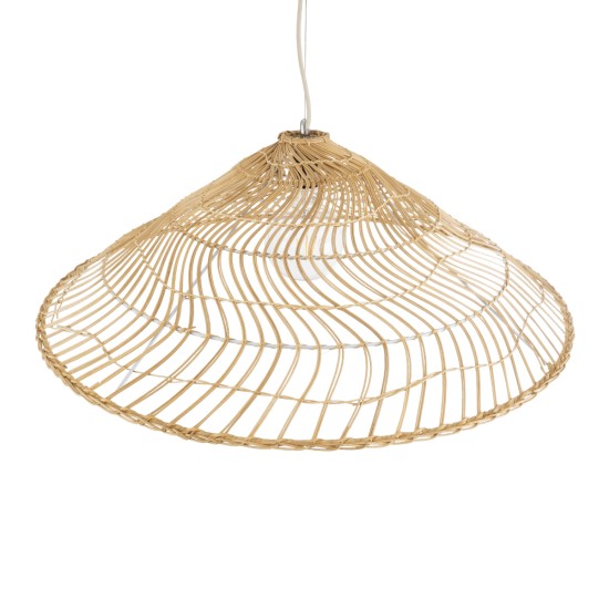 KAIA 02347 Boho Κρεμαστό Φωτιστικό Καμπάνα Μονόφωτο 1 x E27 IP20 Μπεζ Ρατάν - Μ80 x Π80 x Υ26cm KAIA 02347 Boho Κρεμαστό Φωτιστικό Καμπάνα Μονόφωτο 1 x E27 IP20 Μπεζ Ρατάν - Μ80 x Π80 x Υ26cm