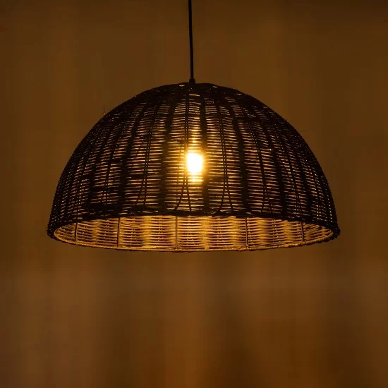 MONTANA 02383 Boho Κρεμαστό Φωτιστικό Καμπάνα Μονόφωτο 1 x E27 IP20 Μαύρο Ξύλο - Μ50 x Π50 x Υ25cm MONTANA 02383 Boho Κρεμαστό Φωτιστικό Καμπάνα Μονόφωτο 1 x E27 IP20 Μαύρο Ξύλο - Μ50 x Π50 x Υ25cm