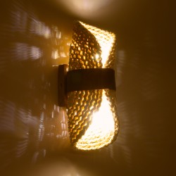 GUAVA 02385 Boho Φωτιστικό Τοίχου - Απλίκα με Ντουί 2 x G9 AC 220-240V IP20 - Μπεζ & Καφέ - Μ11 x Π13 x Υ30cm