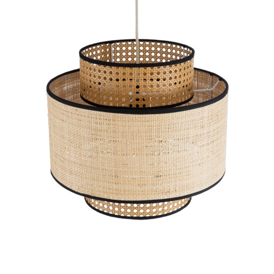 BRAVADO 02386 Boho Κρεμαστό Φωτιστικό Οροφής με Ντουί 1 x E27 AC 220-240V IP20 - Μπεζ- Μ40 x Π40 x Υ35cm