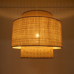 BRAVADO 02387 Boho Κρεμαστό Φωτιστικό Οροφής με Ντουί 1 x E27 AC 220-240V IP20 - Μπεζ - Μ70 x Π70 x Υ58cm