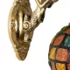 MERMAID 02389 Vintage Φωτιστικό Τοίχου - Απλίκα με Ντουί 1 x E27 AC 220-240V IP20 - Μπρούτζινο & Πολύχρωμο - Μ17 x Π30 x Υ27cm