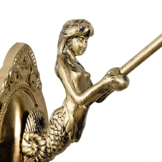 MERMAID 02389 Vintage Φωτιστικό Τοίχου - Απλίκα με Ντουί 1 x E27 AC 220-240V IP20 - Μπρούτζινο & Πολύχρωμο - Μ17 x Π30 x Υ27cm