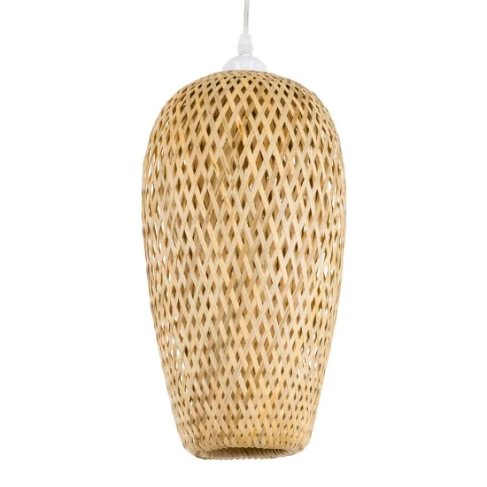 SAN TROPEZ 00764 Boho Κρεμαστό Φωτιστικό Οροφής με Ντουί 1 x E27 AC 220-240V IP20 - Μπεζ - Μ19 x Π19 x Υ42cm