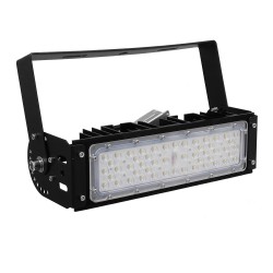 GOLIATH 90100-1 Προβολέας για Γήπεδα Tennis & Ποδοσφαίρου 5x5 LED 50W 7500lm 75°x135° SDCM<5 Fish Eye Lens AC 220-240V Αδιάβροχο IP65 IK08 Φυσικό Λευκό 5000K - Lumileds SMD Chip & Mean Well Driver - Μαύρο Ματ - Μ32 x Π12 x Υ9cm - 5 Χρόνια Εγγύη