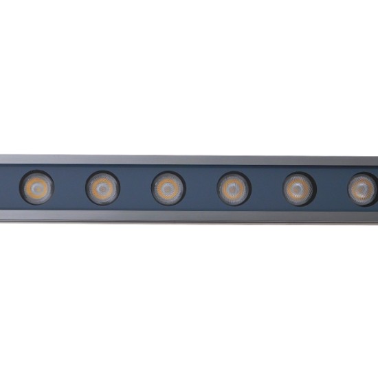 LED Wall Washer Αρχιτεκτονικού Φωτισμού 100cm GENIUS 24W CREE 24v 2880lm Δέσμης 10-30° Μοιρών Αδιάβροχο IP66 Θερμό Λευκό - Πορτοκαλί 2200k GloboStar 05101