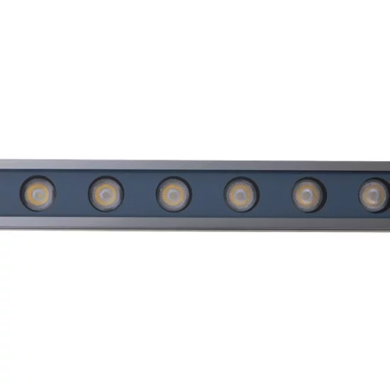 WASHER-MARGO 05102 Μπάρα Φωτισμού Wall Washer LED 24W 3360lm 10-30° DC 24V Αδιάβροχο IP66 Θερμό Λευκό 3000K Dimmable - Γκρι Ανθρακί - Μ100 x Π4 x Υ5cm - 3 Χρόνια Εγγύηση