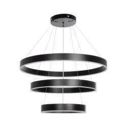 kelvo® VENOM 61188 Μοντέρνο Κρεμαστό Φωτιστικό Οροφής LED 120W 14158lm 120° AC 220-240V IP20 Ρυθμιζόμενο Λευκό CCT με Χειριστήριο από 2700K έως 6000K Dimmable - Lumileds SMD Chip - Μαύρο Ματ - Μ80 x Π80 x Υ60cm - 3 Χρόνια Εγγύηση