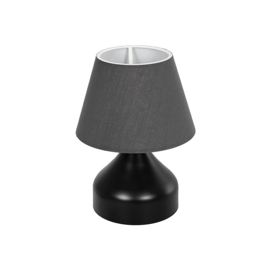 MICKEY 204-0059 Μοντέρνο Επιτραπέζιο Φωτιστικό Πορτατίφ με Ντουί 1 x E27 AC 220-240V IP20 - Μαύρο - Μ22 x Π22 x Υ30cm