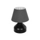 MICKEY 204-0059 Μοντέρνο Επιτραπέζιο Φωτιστικό Πορτατίφ με Ντουί 1 x E27 AC 220-240V IP20 - Μαύρο - Μ22 x Π22 x Υ30cm