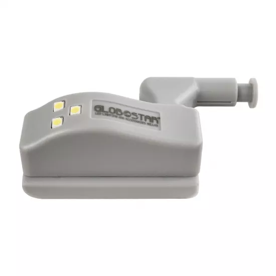 Φωτιστικό Ντουλάπας LED για Μεντεσέ με Διακόπτη On/Off Κουμπωτό με Μπαταρία(Δεν συμπεριλαμβάνεται) Ψυχρό Λευκό 6000k GloboStar 07032