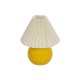 LISBON 204-0155 Μοντέρνο Επιτραπέζιο Φωτιστικό Πορτατίφ με Ντουί 1 x E27 AC 220-240V IP20 - Κίτρινο & Μπεζ - Μ24 x Π24 x Υ28cm