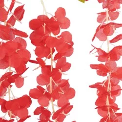 09033 Τεχνητό Κρεμαστό Διακοσμητικό Φυτό Μήκους 1.1 μέτρων με 3 X Κλαδιά Βιστέρια Κοραλί