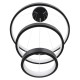 NEMESIS TRIO 61167-DECO Μοντέρνο Κρεμαστό Φωτιστικό Οροφής LED 100W 12123lm 360° AC 220-240V IP20 Ρυθμιζόμενο Λευκό CCT με Χειριστήριο από 2700K έως 6000K Dimmable - Lumileds SMD Chip - Μαύρο Ματ - Μ60 x Π60 x Υ60cm - 3 Χρόνια Εγγύηση