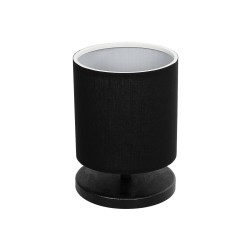 MINNIE 204-0063 Μοντέρνο Επιτραπέζιο Φωτιστικό Πορτατίφ με Ντουί 1 x E14 AC 220-240V IP20 - Μαύρο - Μ15 x Π15 x Υ21cm