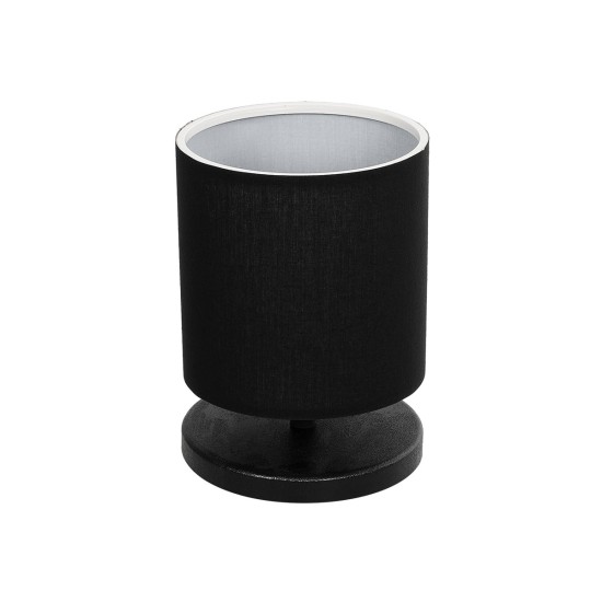 MINNIE 204-0063 Μοντέρνο Επιτραπέζιο Φωτιστικό Πορτατίφ με Ντουί 1 x E14 AC 220-240V IP20 - Μαύρο - Μ15 x Π15 x Υ21cm