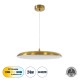 BARON 60887 Κρεμαστή Πλαφονιέρα Οροφής LED CCT 24W 2880lm 120° AC 220-240V - Εναλλαγή Φωτισμού μέσω Διακόπτη On/Off All In One Ψυχρό 6000k+Φυσικό 4500k+Θερμό 2700k Φ40 x Υ10cm - Χρυσό Πλατίνα - 3 Years Warranty