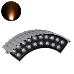 TREEJINA 90697 Κυρτή Μπάρα Φωτισμού Wall Washer για Φυτά - Δέντρα LED 18W 1530lm 10° DC 24V Αδιάβροχο IP67 Ultra Θερμό Λευκό 2200K Dimmable - Bridgelux SMD Chip - Γκρι Ανθρακί - Μ29 x Π11 x Υ10.5cm - 3 Χρόνια Εγγύηση