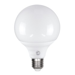 BUBBLE 60039 Λάμπα E27 G95 LED 15W 1500lm 260° AC 220-240V IP20 Ψυχρό Λευκό 6000K - Lumileds SMD Chip - Λευκό Γαλακτερό - Μ9.5 x Π9.5 x Υ14cm - 3 Χρόνια Εγγύηση