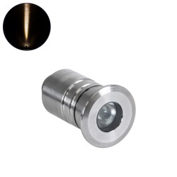 UNDERWATERDANI 90410 Υποβρύχιο Χωνευτό Σποτ για Σιντριβάνια/Πισίνες LED 1W 90lm 5° DC 24V Αδιάβροχο IP68 Θερμό Λευκό 2700K Dimmable - Bridgelux SMD Chip - Ανοξείδωτο Ατσάλι 304 - Μ3 x Π3 x Υ5cm / Q2.5cm - 3 Χρόνια Εγγύηση