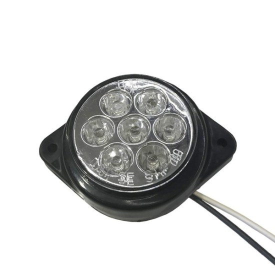 115411 Πλευρικά Φώτα Όγκου Φορτηγών FLAT BULLET LED 7 SMD DC 24V Αδιάβροχο IP66 Ψυχρό Λευκό 6000K