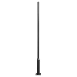 Μεταλλικός Στύλος - Ιστός - Κολώνα σε Μαύρο Χρώμα για Φωτιστικά Δρόμου και Πλατείας  Ύψος 3 Μέτρα Φ6.1cm GloboStar 12111