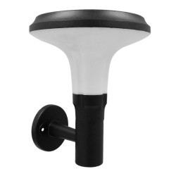 SOLARTIS 12129 Φωτιστικό Κολωνάκι Κήπου LED 10W 1000lm 180° με Ενσωματωμένο Φωτοβολταϊκό Panel 6V 5W & Επαναφορτιζόμενη Μπαταρία Li-ion 3.2V 6000mAh με Αισθητήρα Ημέρας-Νύχτας Αδιάβροχο IP65 Ψυχρό Λευκό 6000K - Γκρι Ανθρακί - Μ26 x Π33 x Υ28cm - 2 Χρό