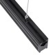 OFFICE 61024-P Γραμμικό Κρεμαστό Φωτιστικό Linear LED 18W 2200lm 120° AC 220-240V Μ120 x Π2 x Υ4cm Φυσικό Λευκό 4500K - Μαύρο - 3 Years Warranty