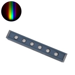 WASHERVAIA 90184 Μπάρα Φωτισμού Wall Washer LED 6W 510lm 30° DC 24V Αδιάβροχο IP65 Πολύχρωμο RGBW Dimmable DMX512 - Bridgelux SMD Chip - Γκρι Ανθρακί - Μ30 x Π4 x Υ5cm - 3 Χρόνια Εγγύηση