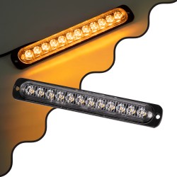85269 PRO Series Μπάρα Σήμανσης Οχήματος Οδικής Βοήθείας για Αυτοκίνητα & Φορτηγά 10 Προγραμμάτων Φωτισμού STROBE LED SMD 3030 15W DC 12-24V Αδιάβροχη IP65 Πορτοκαλί