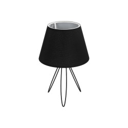 TRIP 204-0086 Μοντέρνο Επιτραπέζιο Φωτιστικό Πορτατίφ με Ντουί 1 x E27 AC 220-240V IP20 - Μαύρο - Μ22 x Π22 x Υ34cm