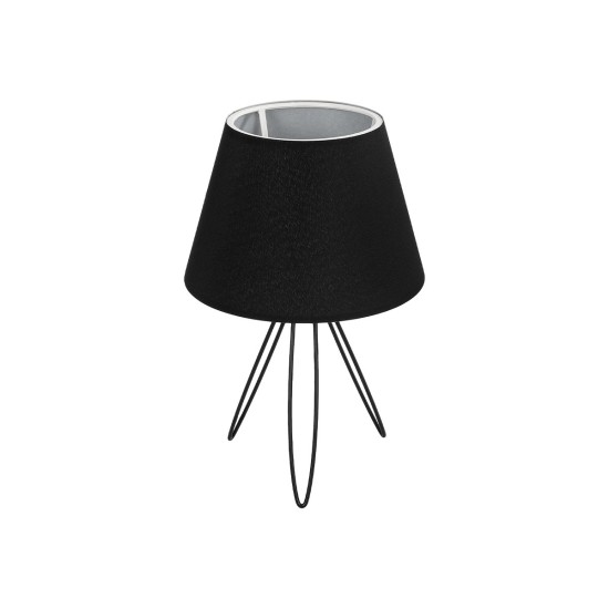 TRIP 204-0086 Μοντέρνο Επιτραπέζιο Φωτιστικό Πορτατίφ με Ντουί 1 x E27 AC 220-240V IP20 - Μαύρο - Μ22 x Π22 x Υ34cm