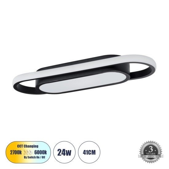 IGOR 61216 Φωτιστικό Οροφής Linear Design LED CCT 24W 2880lm 210° AC 220-240V - Εναλλαγή Φωτισμού μέσω Διακόπτη On/Off All In One Ψυχρό 6000k+Φυσικό 4500k+Θερμό 2700k Μ41 x Π13 x Υ4.5cm - Μαύρο - 3 Years Warranty IGOR 61216 Φωτιστικό Οροφής Linear Design LED CCT 24W 2880lm 210° AC 220-240V - Εναλλαγή Φωτισμού μέσω Διακόπτη On/Off All In One Ψυχρό 6000k+Φυσικό 4500k+Θερμό 2700k Μ41 x Π13 x Υ4.5cm - Μαύρο - 3 Years Warranty