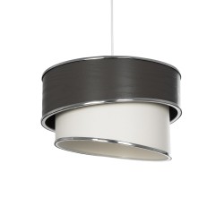 SONIA 203-0116 Μοντέρνο Κρεμαστό Φωτιστικό Οροφής με Ντουί 1 x E27 AC 220-240V IP20 - Γκρι & Λευκό - Μ30 x Π30 x Υ24cm