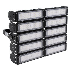 GOLIATH 90104 Προβολέας για Γήπεδα Tennis & Ποδοσφαίρου 5x5 LED 500W 75000lm 75°x135° SDCM<5 Fish Eye Lens AC 220-240V Αδιάβροχο IP65 IK08 Φυσικό Λευκό 5000K - Lumileds SMD Chip & Mean Well Driver - Μαύρο Ματ - Μ62 x Π22 x Υ45cm - 5 Χρόνια Εγγύ