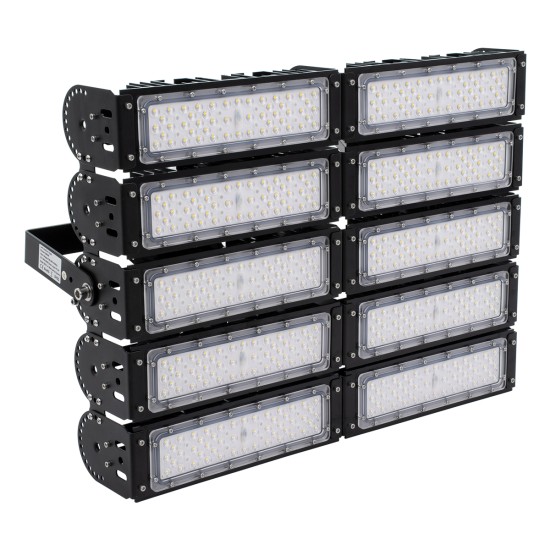 GOLIATH 90104 Προβολέας για Γήπεδα Tennis & Ποδοσφαίρου 5x5 LED 500W 75000lm 75°x135° SDCM<5 Fish Eye Lens AC 220-240V Αδιάβροχο IP65 IK08 Φυσικό Λευκό 5000K - Lumileds SMD Chip & Mean Well Driver - Μαύρο Ματ - Μ62 x Π22 x Υ45cm - 5 Χρόνια Εγγύ