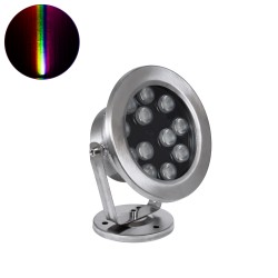 UNDERWATER-DENIS 90431 Υποβρύχιος Προβολέας Σποτ για Σιντριβάνια/Πισίνες LED 12W 1020lm 30° DC 24V Αδιάβροχο IP68 RGBW DMX512 Dimmable - Ανοξείδωτο Ατσάλι 304 - Μ14.5 x Π7 x Υ17cm - 3 Χρόνια Εγγύηση