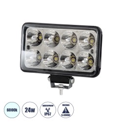 85419 Vehicle & Forklift Work Lights - Φώτα Εργασίας για Οχήματα Περονοφόρα - Κλάρκ LED 24W DC 9-80V Αδιάβροχο IP67 Ψυχρό Λευκό 6000K Μ15.5 x Π9 x Υ5.5cm