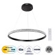 DIAMOND 61130 Μοντέρνο Κρεμαστό Φωτιστικό Οροφής LED 45W 5230lm 360° AC 220-240V IP20 Ρυθμιζόμενο Λευκό CCT με Χειριστήριο από 2700K έως 6000K Dimmable - Lumileds SMD Chip - Μαυρό Ματ - Μ60 x Π60 x Υ3cm - 3 Χρόνια Εγγύηση
