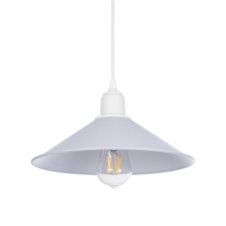 FERRO 203-0087 Μοντέρνο Κρεμαστό Φωτιστικό Οροφής με Ντουί 1 x E27 AC 220-240V IP20 - Λευκό - Μ30 x Π30 x Υ15cm