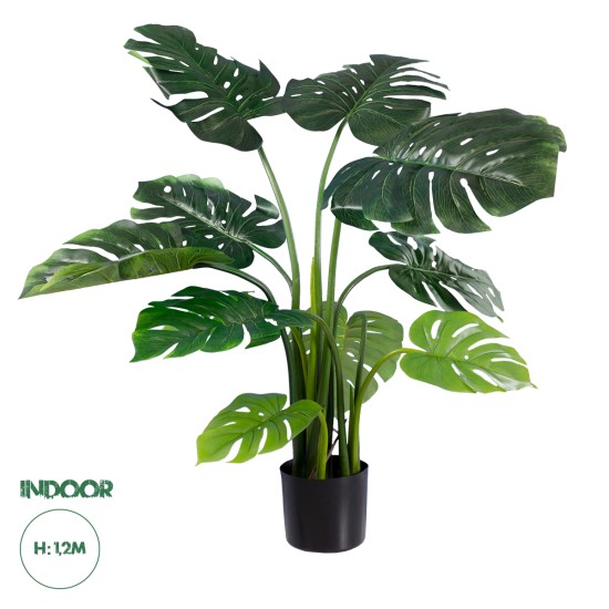 Artificial Garden MONSTERA PLANT 20002 - Τεχνητό Διακοσμητικό Φυτό Μονστέρα Υ120cm