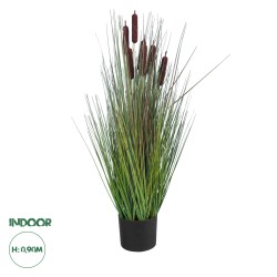 Artificial Garden TYPHA ANGUSTIFOLIA GRASS 20069 Τεχνητό Διακοσμητικό Φυτό Γρασίδι της Τύφας Υ90cm