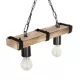 GLISTER 201-0002 Vintage Κρεμαστό Φωτιστικό Ράγα Δίφωτο 2 x E27 IP20 Μπεζ Ξύλο με Μαύρο Σχοινί - Μ38 x Π9 x Υ10cm GLISTER 201-0002 Vintage Κρεμαστό Φωτιστικό Ράγα Δίφωτο 2 x E27 IP20 Μπεζ Ξύλο με Μαύρο Σχοινί - Μ38 x Π9 x Υ10cm